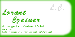 lorant czeiner business card