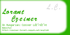 lorant czeiner business card